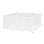 Portable Pet Playpen 12-Panel DIY Small Animal Cage for Bunny Chinchilla Guinea Pig White