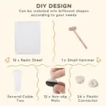 Portable Pet Playpen 12-Panel DIY Small Animal Cage for Bunny Chinchilla Guinea Pig White - Image 4