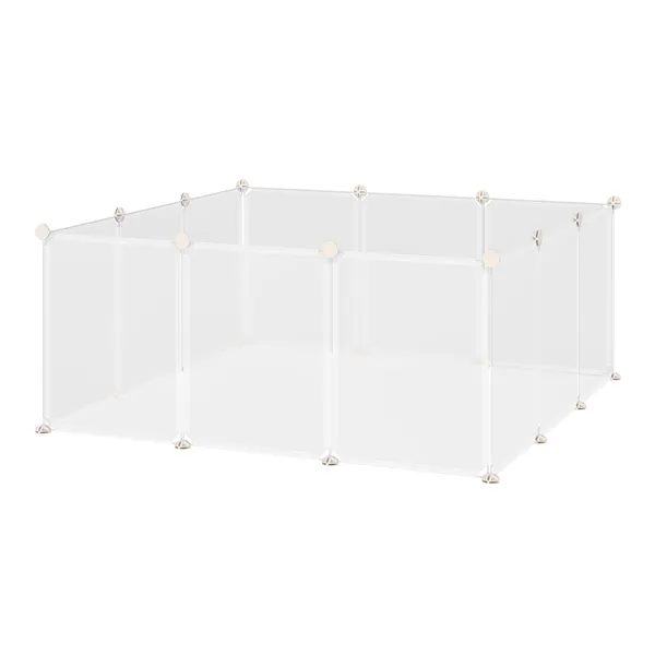 portable-pet-playpen-12-panel-diy-small-animal-cage-for-bunny-chinchilla-guinea-pig-white.webp Portable Pet Playpen 12-Panel DIY Small Animal Cage for Bunny Chinchilla Guinea Pig White - Image 1