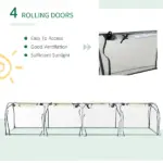 Outsunny Portable Plant Refuge: 13ft Tunnel Greenhouse with UV Protection - Image 4