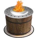 Outsunny Portable Smokeless Fire Pit Magnesium Oxide Bonfire Stove with Mat Brown for Outdoor Activities - Image 11