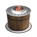 Outsunny Portable Smokeless Fire Pit Magnesium Oxide Bonfire Stove with Mat Brown for Outdoor Activities - Image 12