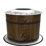Outsunny Portable Smokeless Fire Pit Magnesium Oxide Bonfire Stove with Mat Brown for Outdoor Activities