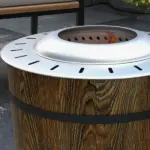 Outsunny Portable Smokeless Fire Pit Magnesium Oxide Bonfire Stove with Mat Brown for Outdoor Activities - Image 9