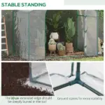 Portable Walk-in Greenhouse 6 x 3 x 5 with PVC Cover Steel Frame Garden Hot House Zipper Door Top Vent - Image 6