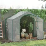 Portable Walk-in Greenhouse 6 x 3 x 5 with PVC Cover Steel Frame Garden Hot House Zipper Door Top Vent - Image 10