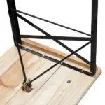 Outsunny Portable Wooden Picnic Table 6 Ft Beer Table Set with Benches German Style Anti-Injury Design for Patio Dining - Image 7