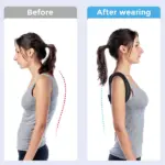 Breathable Neoprene Posture Corrector Back and Shoulder Support Brace Black - Image 5