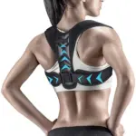 Breathable Neoprene Posture Corrector Back and Shoulder Support Brace Black - Image 9