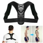 Breathable Neoprene Posture Corrector Back and Shoulder Support Brace Black - Image 10