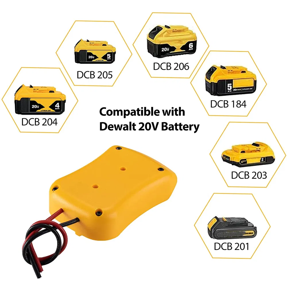 Battery Adapter Holder Dock Compatible with DeWalt 18V and 20V MAX Batteries