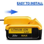 Battery Adapter Holder Dock Compatible with DeWalt 18V and 20V MAX Batteries - Image 2