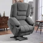 Power Lift Chair, Electric Recliner Chair with Vibration Massage, Heat, Side Pockets, Quick Assembly, Charcoal Gray - Image 2