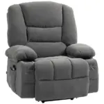 Power Lift Chair, Electric Recliner Chair with Vibration Massage, Heat, Side Pockets, Quick Assembly, Charcoal Gray