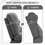 Power Lift Chair, Electric Recliner Chair with Vibration Massage, Heat, Side Pockets, Quick Assembly, Charcoal Gray - Image 9