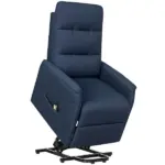 Power Lift Chair for Elderly, Fabric Recliner Sofa with Remote Control, Side Pockets, Quick Assembly, Deep Blue - Image 11