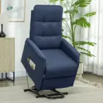 Power Lift Chair for Elderly, Fabric Recliner Sofa with Remote Control, Side Pockets, Quick Assembly, Deep Blue - Image 9