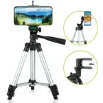 Adjustable Camera Tripod Stand with Phone Holder and Carry Bag - Image 11