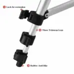 Adjustable Camera Tripod Stand with Phone Holder and Carry Bag - Image 3