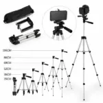 Adjustable Camera Tripod Stand with Phone Holder and Carry Bag - Image 7