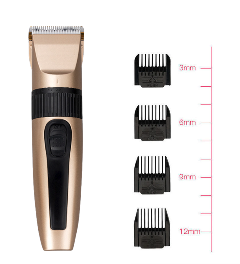 Cordless Hair Clipper and Beard Trimmer Kit with 4 Attachment Heads
