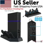 PS4 Vertical Cooling Stand with Dual Controller Charging Dock and USB Hub - Image 9