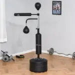 Soozier Punching Bag with Stand Heavy Duty Boxing Set Sports Black 34.75 InchL x 19.75 InchW x 63 Inch-90.5 InchH PU - Image 2