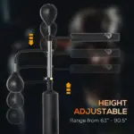 Soozier Punching Bag with Stand Heavy Duty Boxing Set Sports Black 34.75 InchL x 19.75 InchW x 63 Inch-90.5 InchH PU - Image 4