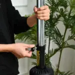 Soozier Punching Bag with Stand Heavy Duty Boxing Set Sports Black 34.75 InchL x 19.75 InchW x 63 Inch-90.5 InchH PU - Image 8