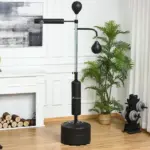 Soozier Punching Bag with Stand Heavy Duty Boxing Set Sports Black 34.75 InchL x 19.75 InchW x 63 Inch-90.5 InchH PU - Image 10