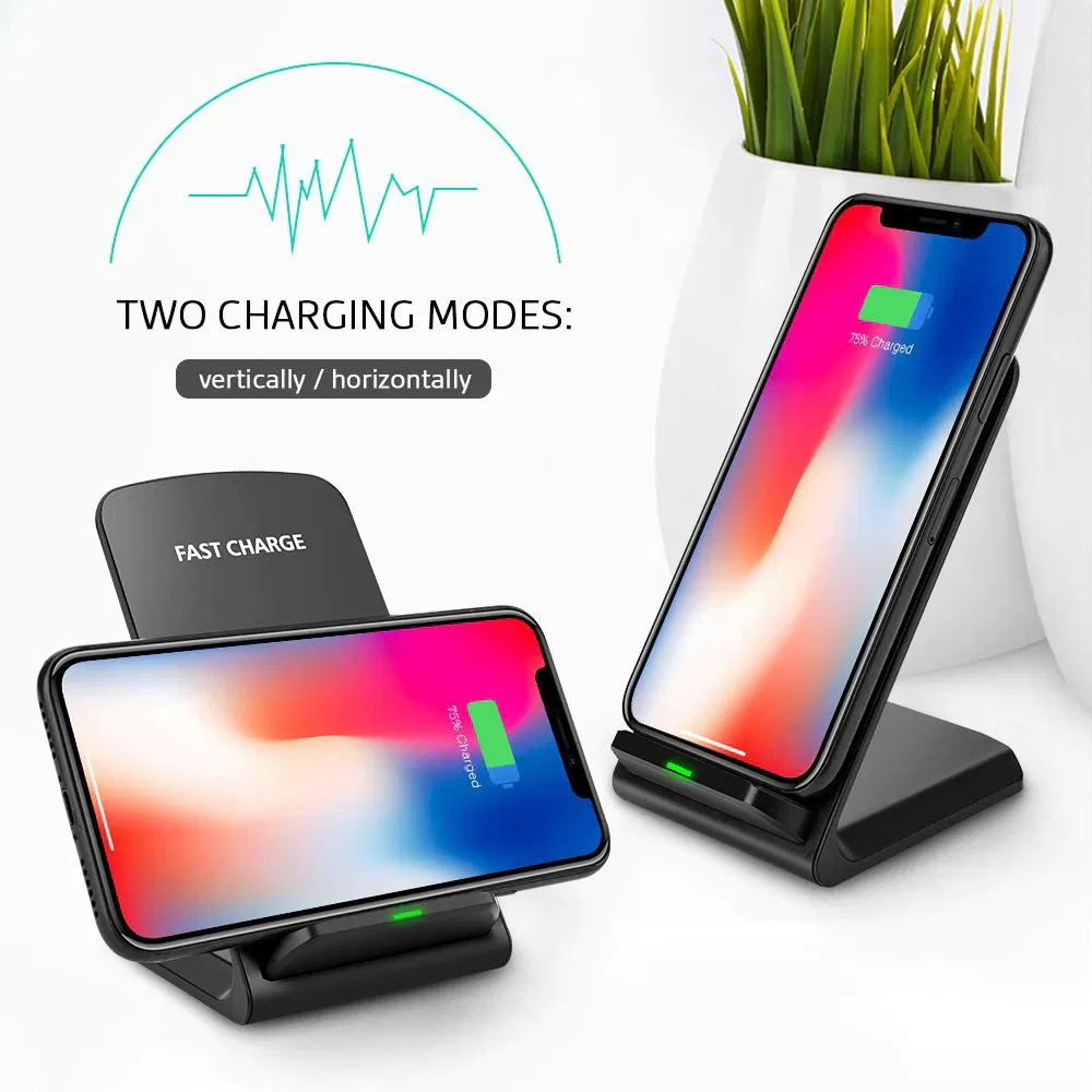 Qi Wireless Fast Charging Pad Stand for iPhone and Samsung Galaxy