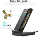 Qi Wireless Fast Charging Pad Stand for iPhone and Samsung Galaxy - Image 5
