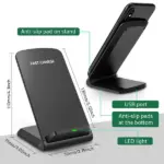 Qi Wireless Fast Charging Pad Stand for iPhone and Samsung Galaxy - Image 11