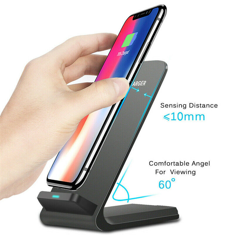 Qi Wireless Fast Charging Pad Stand for iPhone and Samsung Galaxy