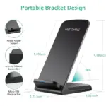 Qi Wireless Fast Charging Pad Stand for iPhone and Samsung Galaxy - Image 3