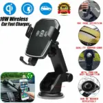 Qi Wireless Fast Charging Car Phone Mount and Charger 2 in 1