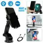 Qi Wireless Fast Charging Car Phone Mount and Charger 2 in 1 - Image 2