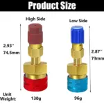R1234yf to R134a A/C Service Coupler Adapter Set High and Low Side - Image 18