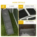 Rabbit Cage Outdoor, 2 Levels Bunny Hutch Outdoor Rabbit Pen w Slide Out Tray Detachable Run Small Animal House Light Grey - Image 7
