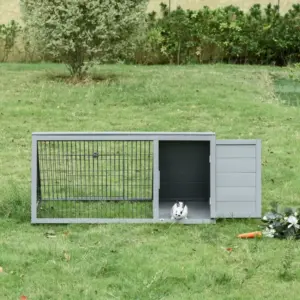 rabbit cage outdoor wooden rabbit hutch 46x24 outdoor small animal house with run ventilating wire gray 1