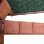 Rabbit Hutch 62 Outdoor Small Animal House with Run Elevated Main House Natural Wood - Image 14