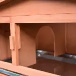 Rabbit Hutch 62 Outdoor Small Animal House with Run Elevated Main House Natural Wood - Image 10
