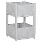 Outsunny Raised Garden Bed 2-Piece Gray with Legs Self-Watering for Growing Herbs Vegetables - Image 11