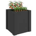 Outsunny Raised Garden Bed Galvanized Planter Box Outdoor with Gloves for Gardening Vegetables, Flower, Herb, 1.4 x 1.4 x 1.5 Ft, Black - Image 11
