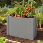 Outsunny Raised Garden Bed Galvanized Planter Box Outdoor with Gloves for Gardening Vegetables, Flower, Herb, 2.6 x 1 x 2 ft, Gray - Image 8