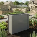 Outsunny Raised Garden Bed Galvanized Planter Box Outdoor with Gloves for Gardening Vegetables, Flower, Herb, 2.6 x 1 x 2 ft, Gray - Image 9