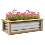 Raised Garden Bed, Planter Box, Metal and Wood Combined, for Growing Flowers, Herbs and Vegetables - Image 11