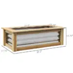 Raised Garden Bed, Planter Box, Metal and Wood Combined, for Growing Flowers, Herbs and Vegetables - Image 3