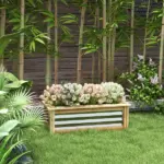 Raised Garden Bed, Planter Box, Metal and Wood Combined, for Growing Flowers, Herbs and Vegetables - Image 10