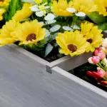 Outsunny Raised Garden Bed Planter Box with 8 Grow Grids, Storage Shelf and Lockable Wheels - Image 8